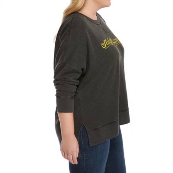 NEW sleigh all day sweatshirt plus size (0X-3X) distressed by design Christmas - Picture 3 of 9
